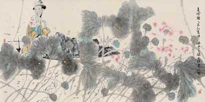 梁文博 2005年作 夏凉图 镜心